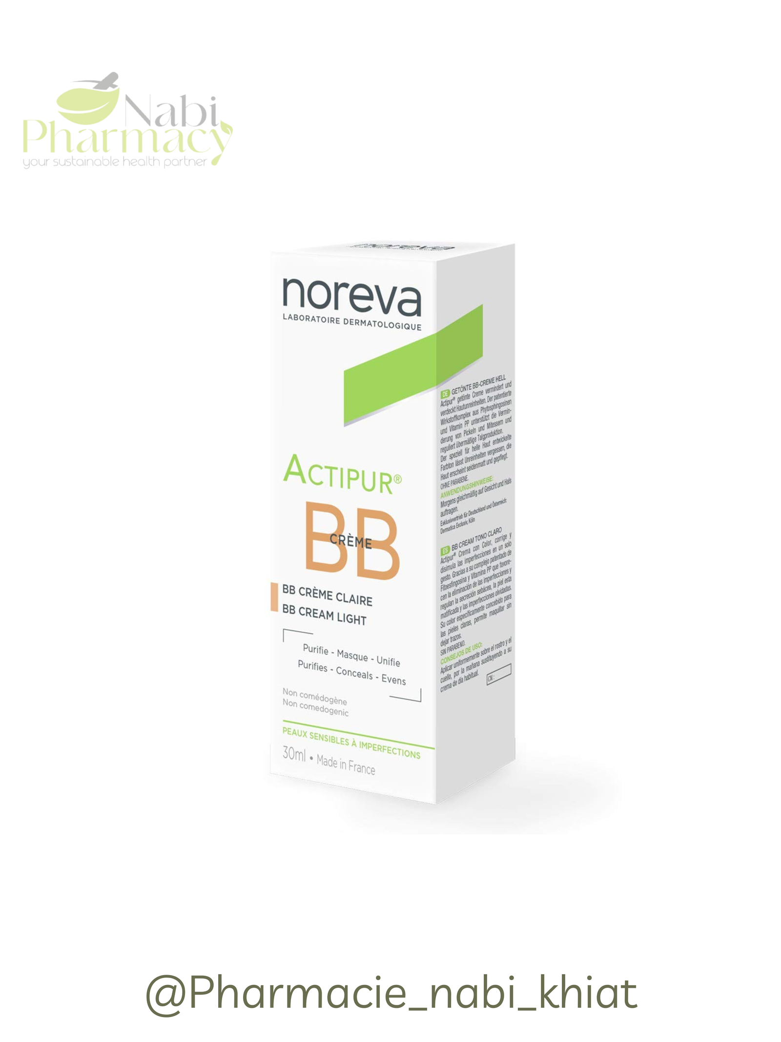 Noreva Actipur Bb Creme Claire 30Ml